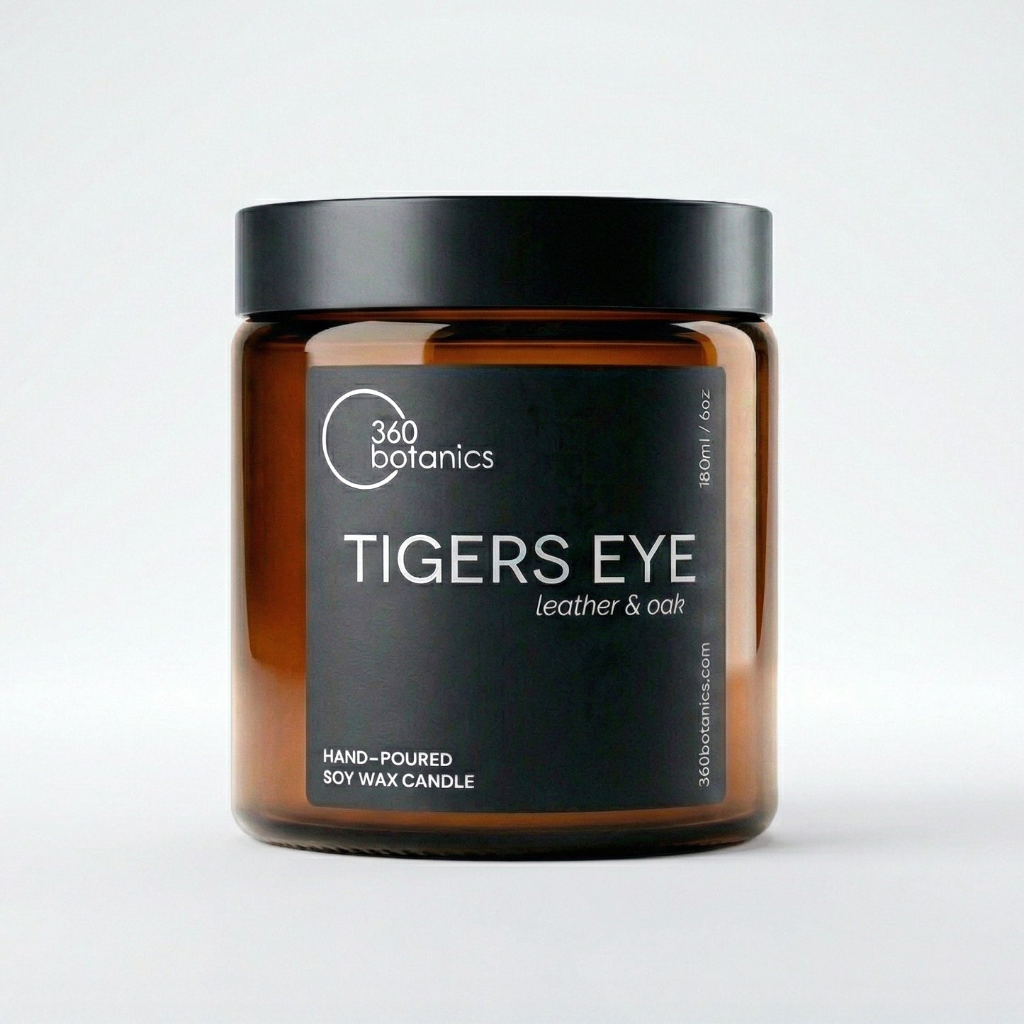 Tiger’s Eye Soy Candle | Smoky Leather & Tobacco